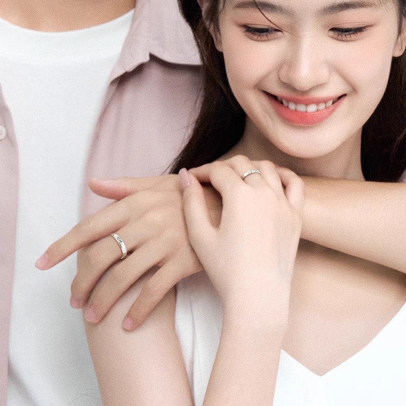 吃定你 · 喵魚甜寵純銀情侶對戒 | 週年禮物推薦