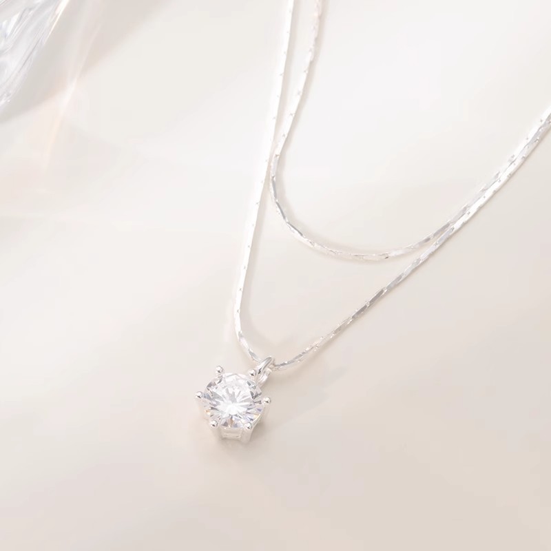 人魚之淚 · S925銀雙層閃耀項鍊 | 生日禮物推薦