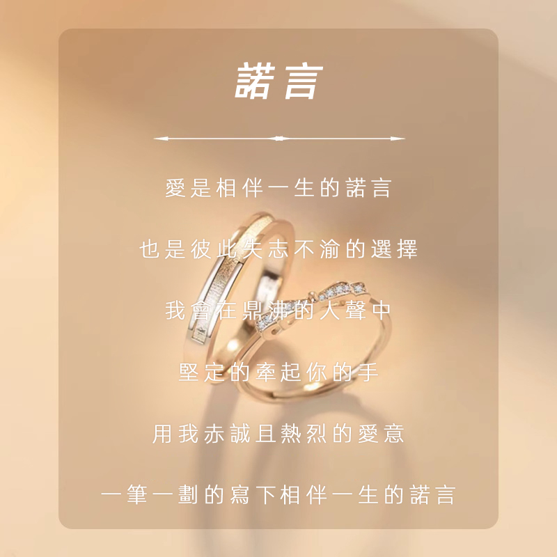 諾言 · S925銀閃耀蝴蝶結情侶對戒 | 週年紀念禮物