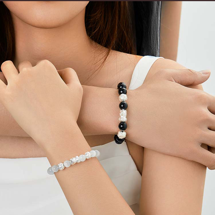 招財納福 · 貔貅水晶情侶手串 | 情侶生日禮物