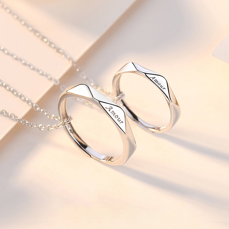 情侶信物 · 浪漫情侶簡約項鍊對戒丨情侶項鍊品牌 