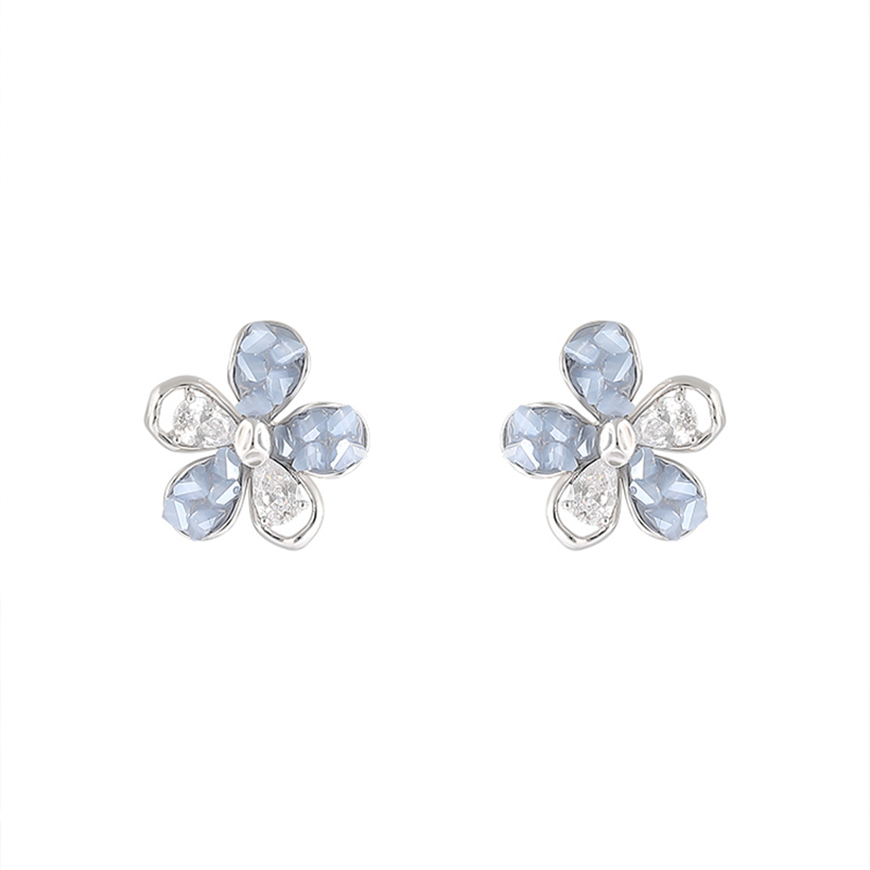  晶瑩花語 · 水晶花朵耳飾 | 女友週年禮物