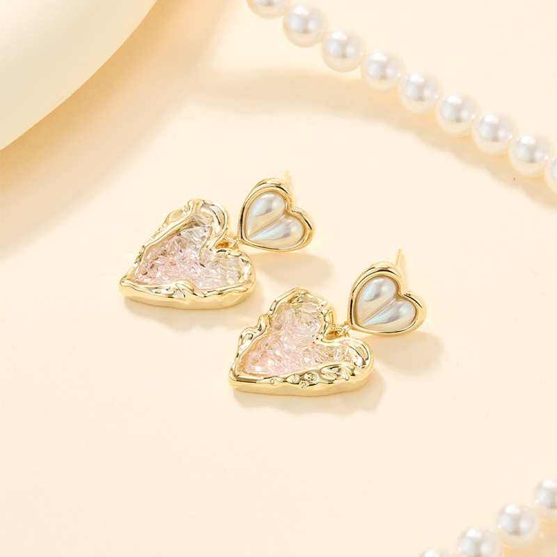 心戀水晶語 · 水晶愛心耳飾 | 生日禮物