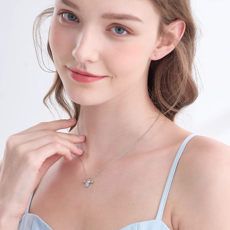 天空之心 · 藍鋯銀項鍊 | 週年禮物 