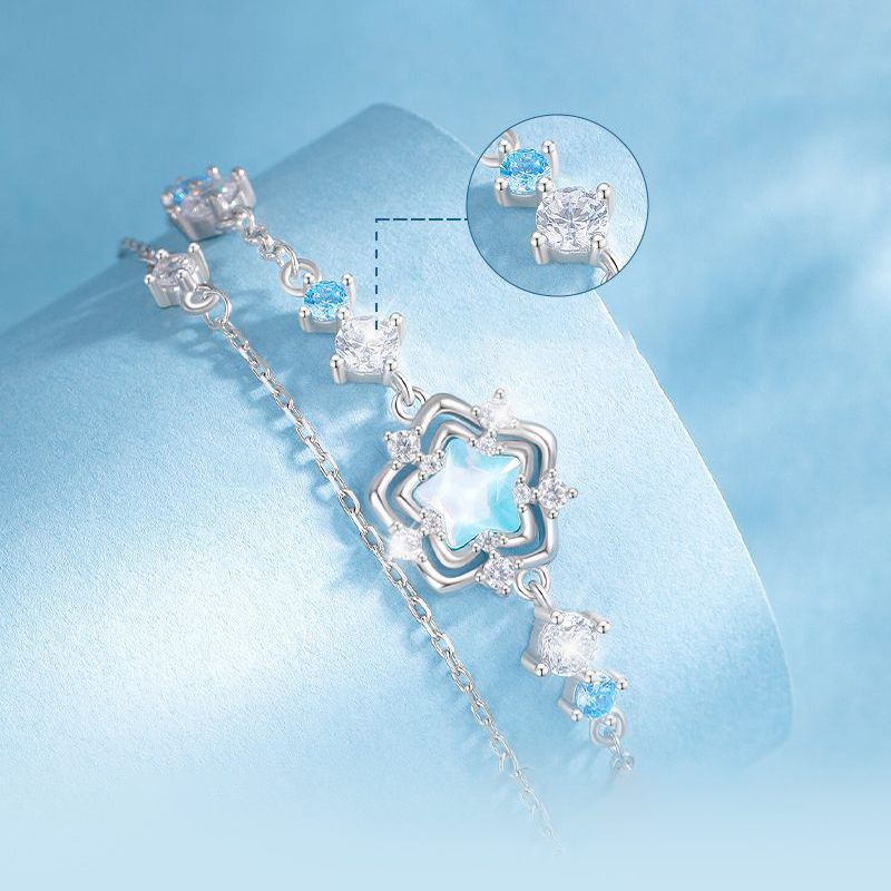 海洋之星 · 純銀月光石項鍊 | 送女友生日禮物