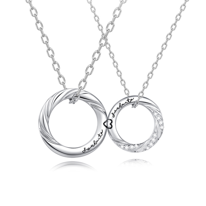 情系双生 · 磁吸純銀情侶項鍊 | 情侶紀念禮物