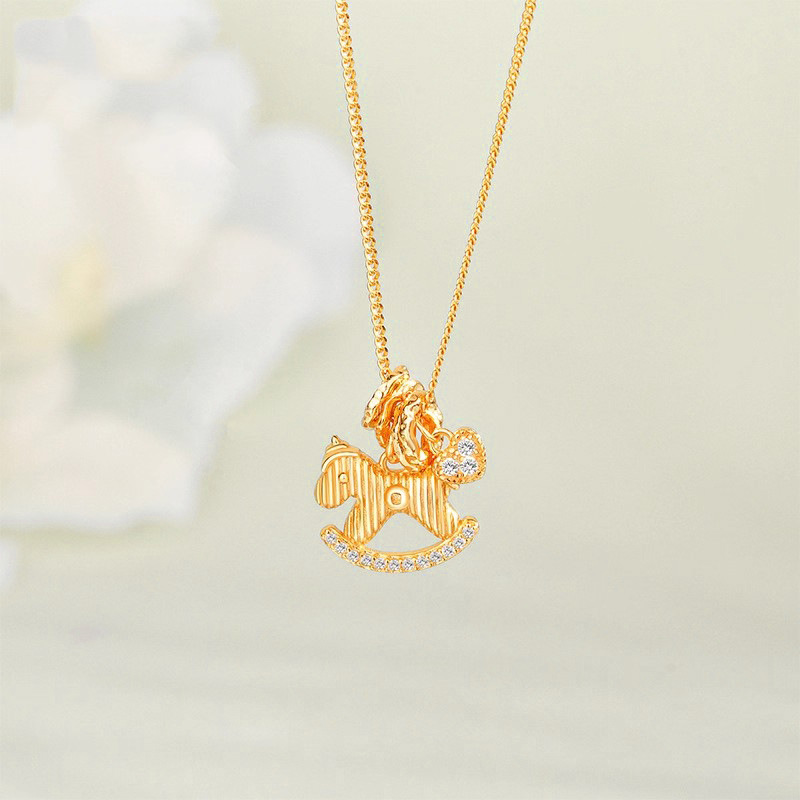 馬上有錢花 · S925銀旋轉木馬項鍊 | 紀念日禮物