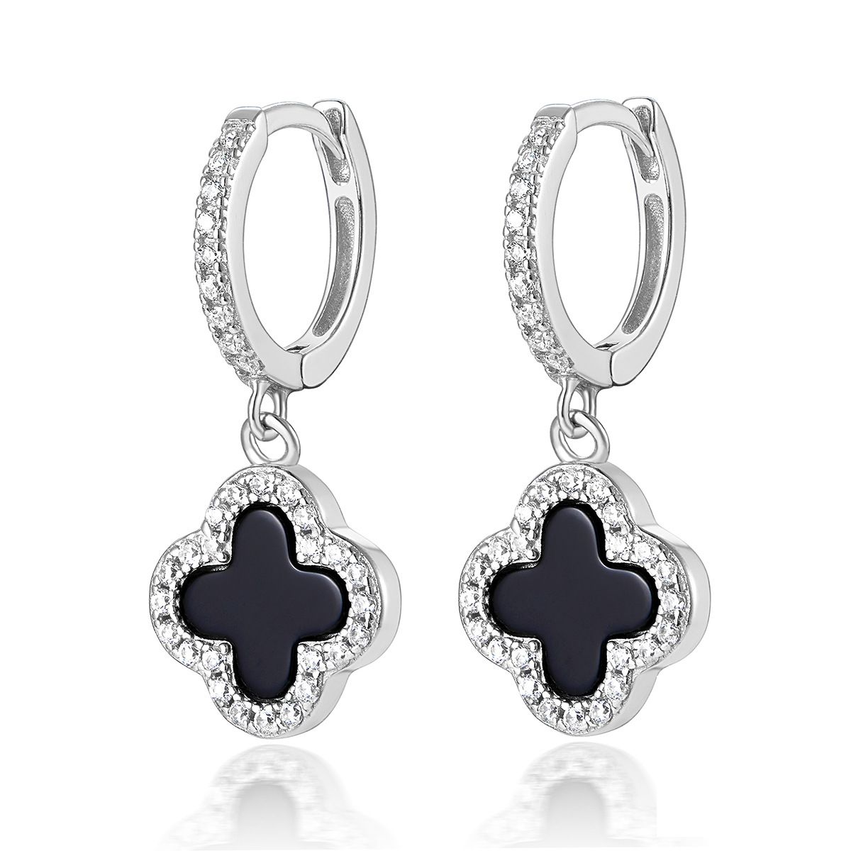 綺葉流輝 · S925純銀幸運草耳環 | 送女友禮物推薦