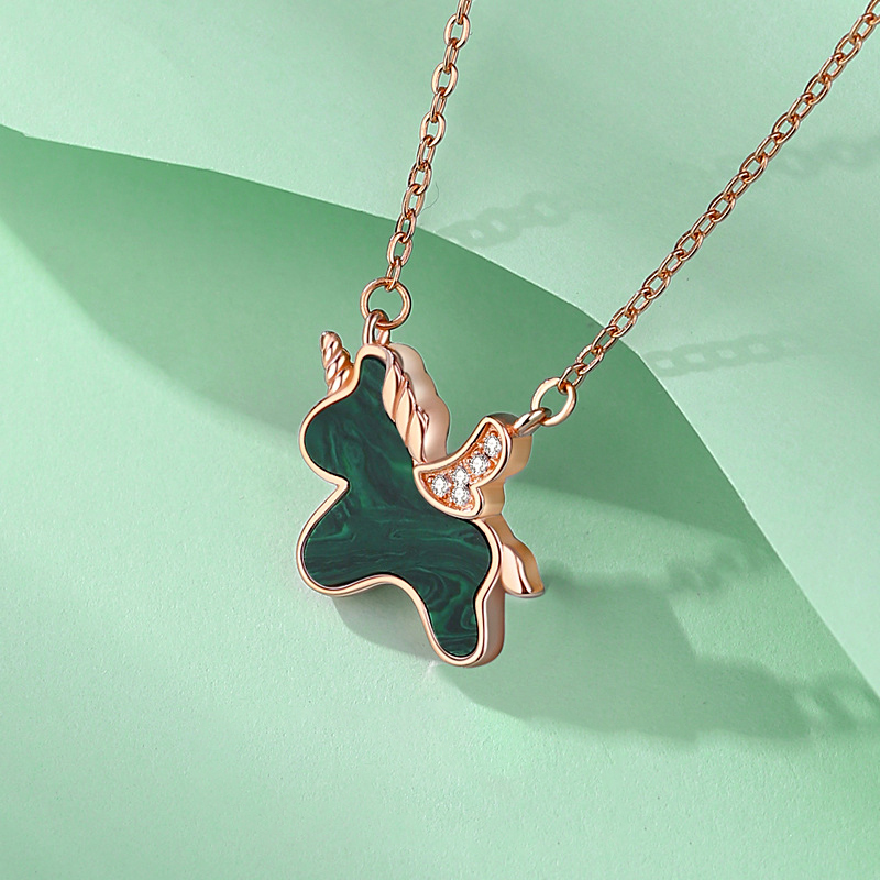 守護獨角獸 · 孔雀石項鍊 | 紀念日禮物推薦