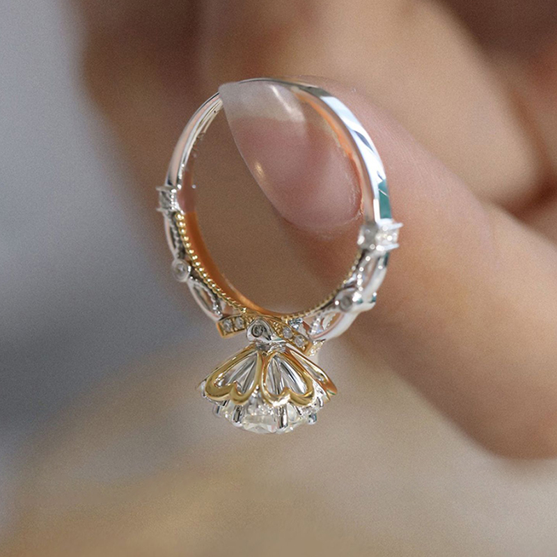 甜心公主 · 莫桑鑽S925純銀戒指 | 女友生日禮物 