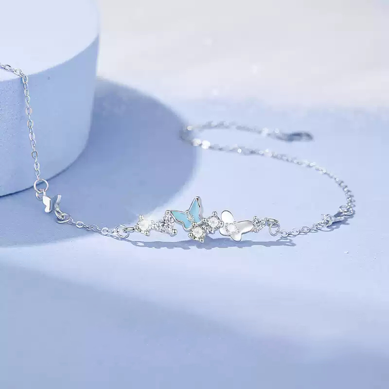 星河蝶夢 · 夜光足銀手鍊 | 女友禮物推薦
