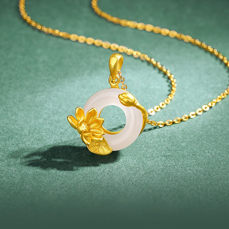 荷塘月色 · 玉髓平安扣項鍊 | 女生項鍊推薦