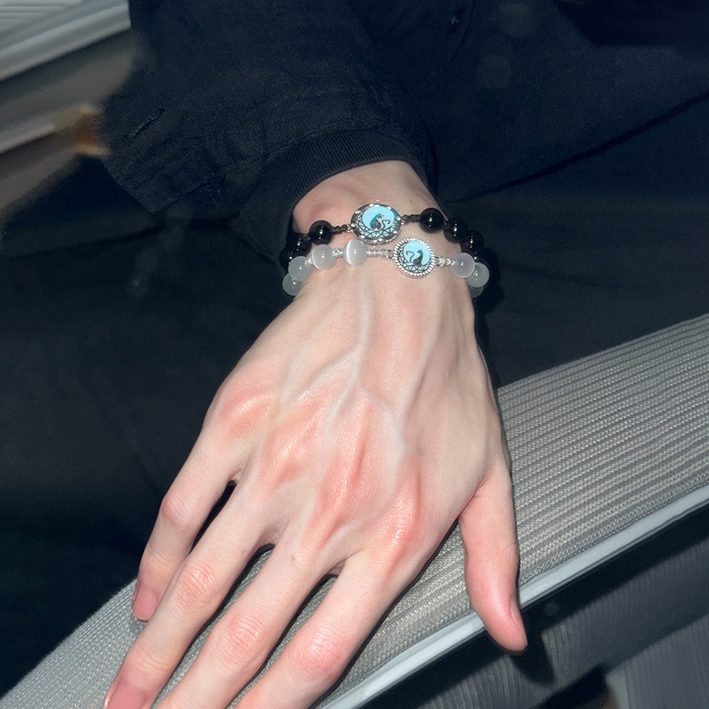 月伴貓 · 夜光串珠情侶手繩 | 情侶紀念日禮物