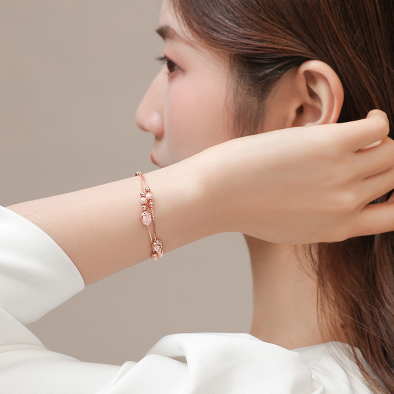 粉晶貓爪 · S925純銀項鍊手鍊 | 女友生日禮物 