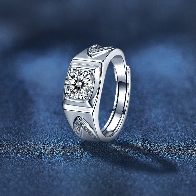 起風了 · 莫桑石鑽石男生戒指 | 男人生日禮物 