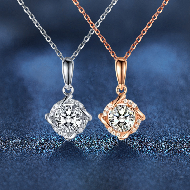 愛意無限 · 莫桑石鑽石女生項鍊 | S925純銀 