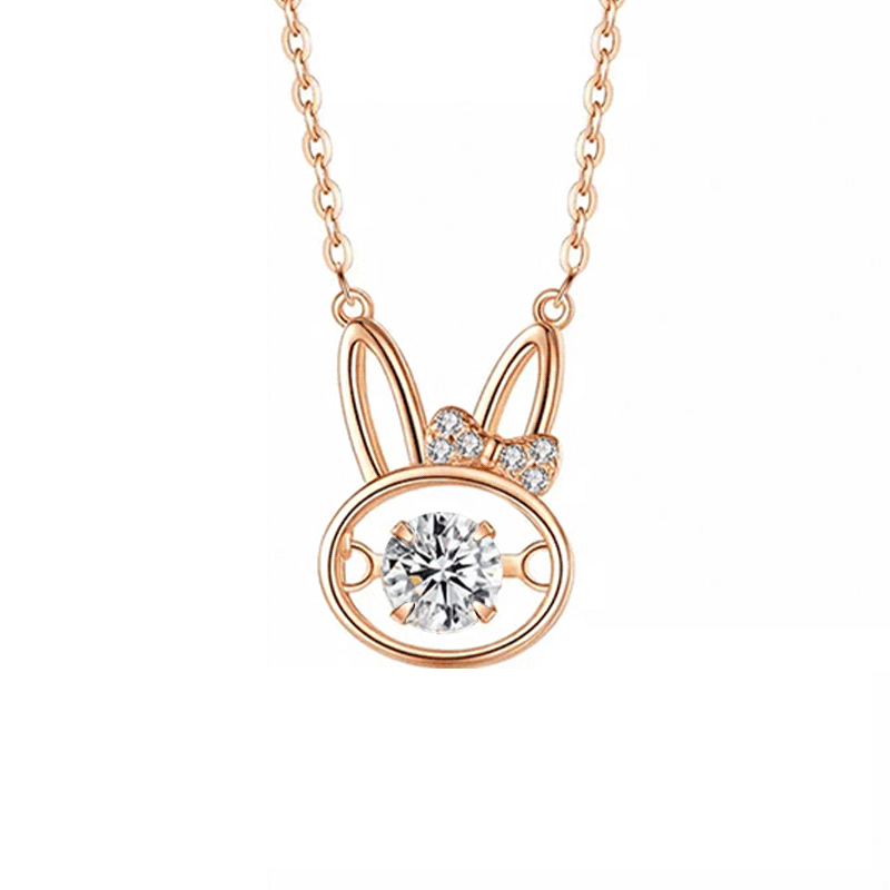 月上玉兔 · 跳動可客製化項鍊 | 閨蜜禮物