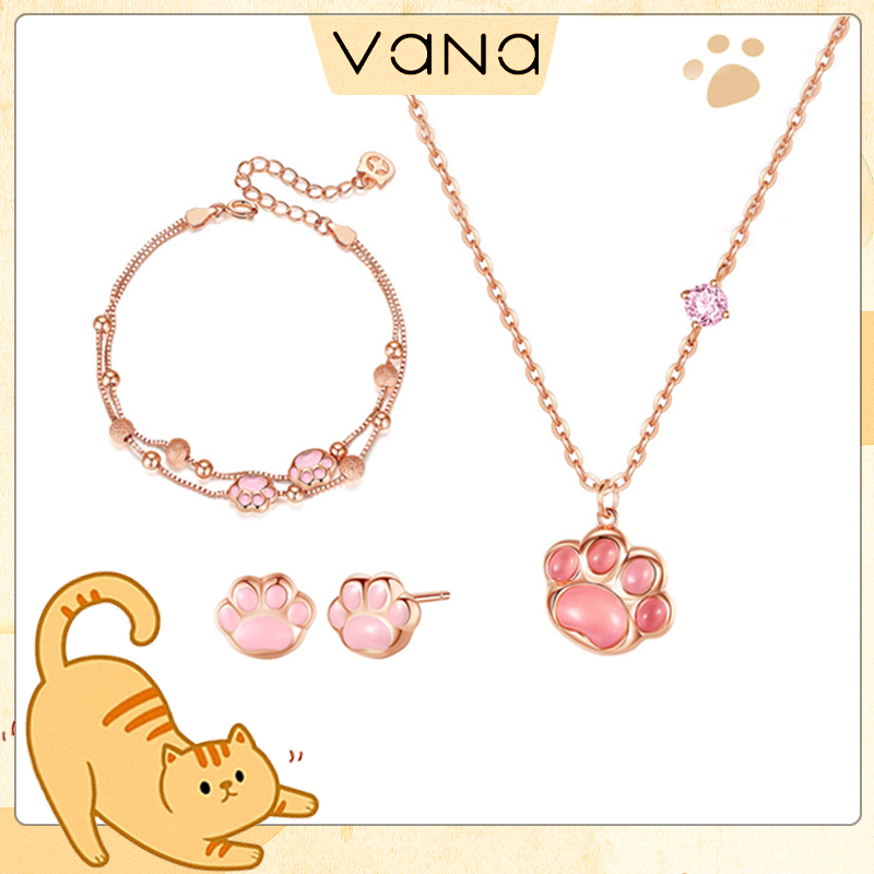 粉晶貓爪 · S925純銀項鍊手鍊 | 女友生日禮物 