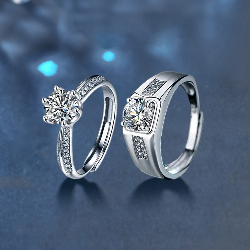 絢麗美好 · 莫桑鑽情侶戒指推薦 | 情侶交換禮物 