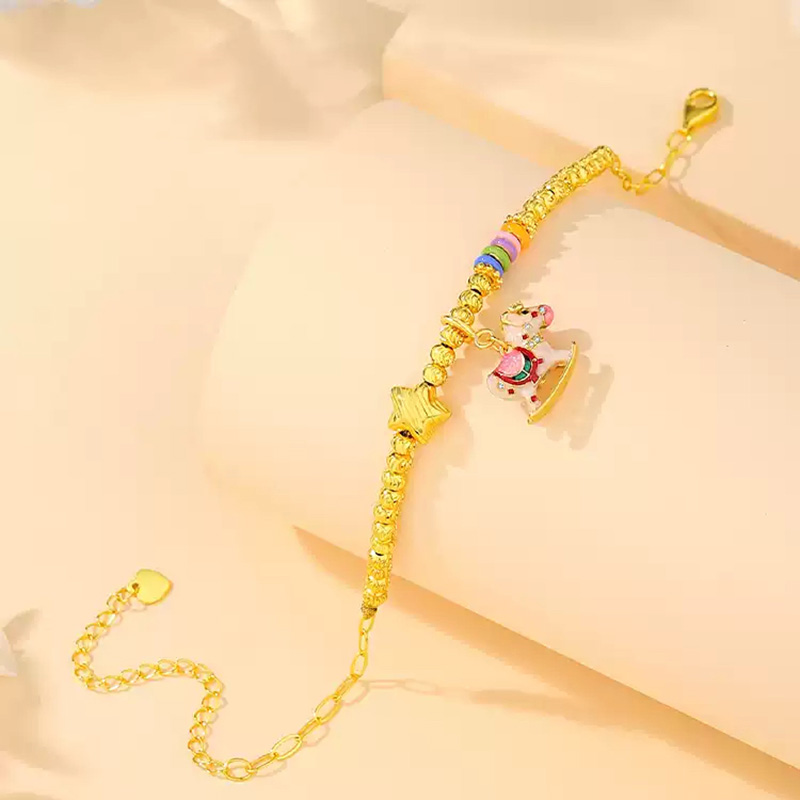 木馬星星・ S925純銀琺瑯手鍊 | 女友禮物推薦