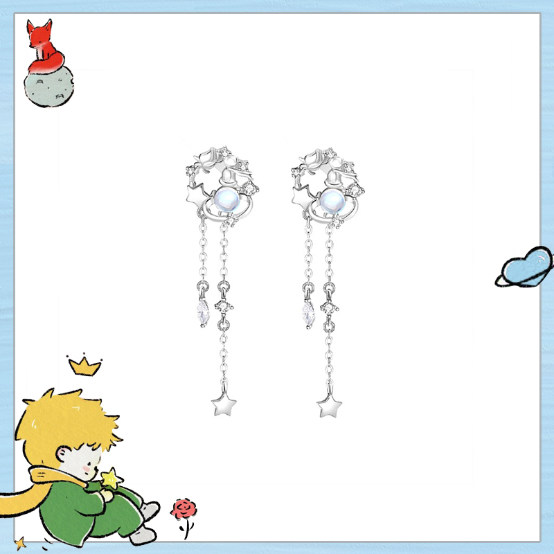 小王子系列 ·「玫瑰星球」純銀耳釘  禮物推薦 過年送禮推薦