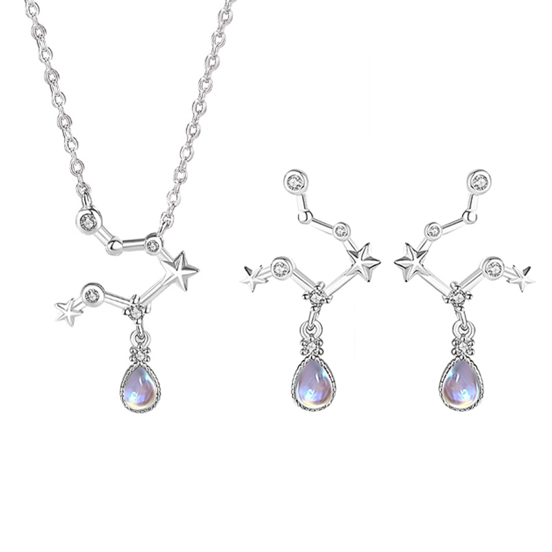 月光北極星 · S925純銀月光石項鍊 | 女友生日禮物 