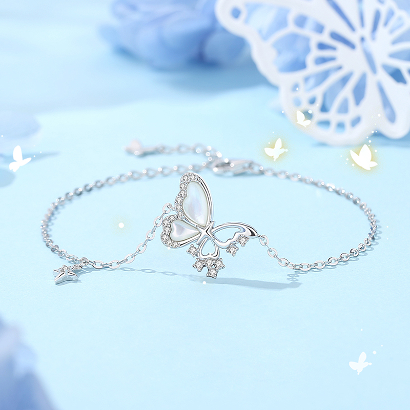 星光蝴蝶 · 贝母項鍊手鍊 | 女友生日禮物