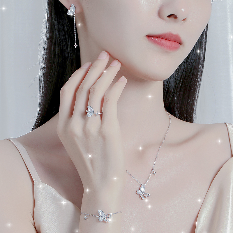 星光蝴蝶 · 贝母項鍊手鍊 | 女友生日禮物