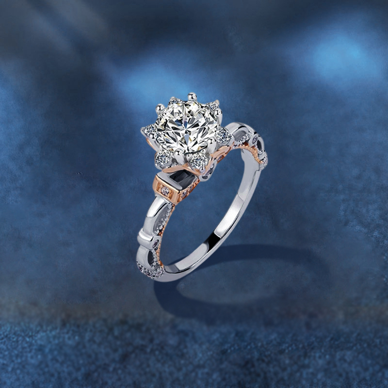 一生摯愛 · 莫桑鑽S925純銀戒指 | 情侶紀念禮物 