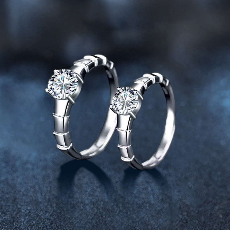 青梅竹馬 · 莫桑鑽定情戒指 | S925銀結婚戒 