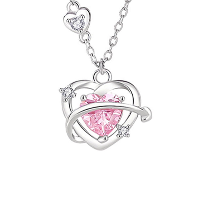 心之所向 · 愛心粉鋯項鍊 | 女生項鍊推薦  