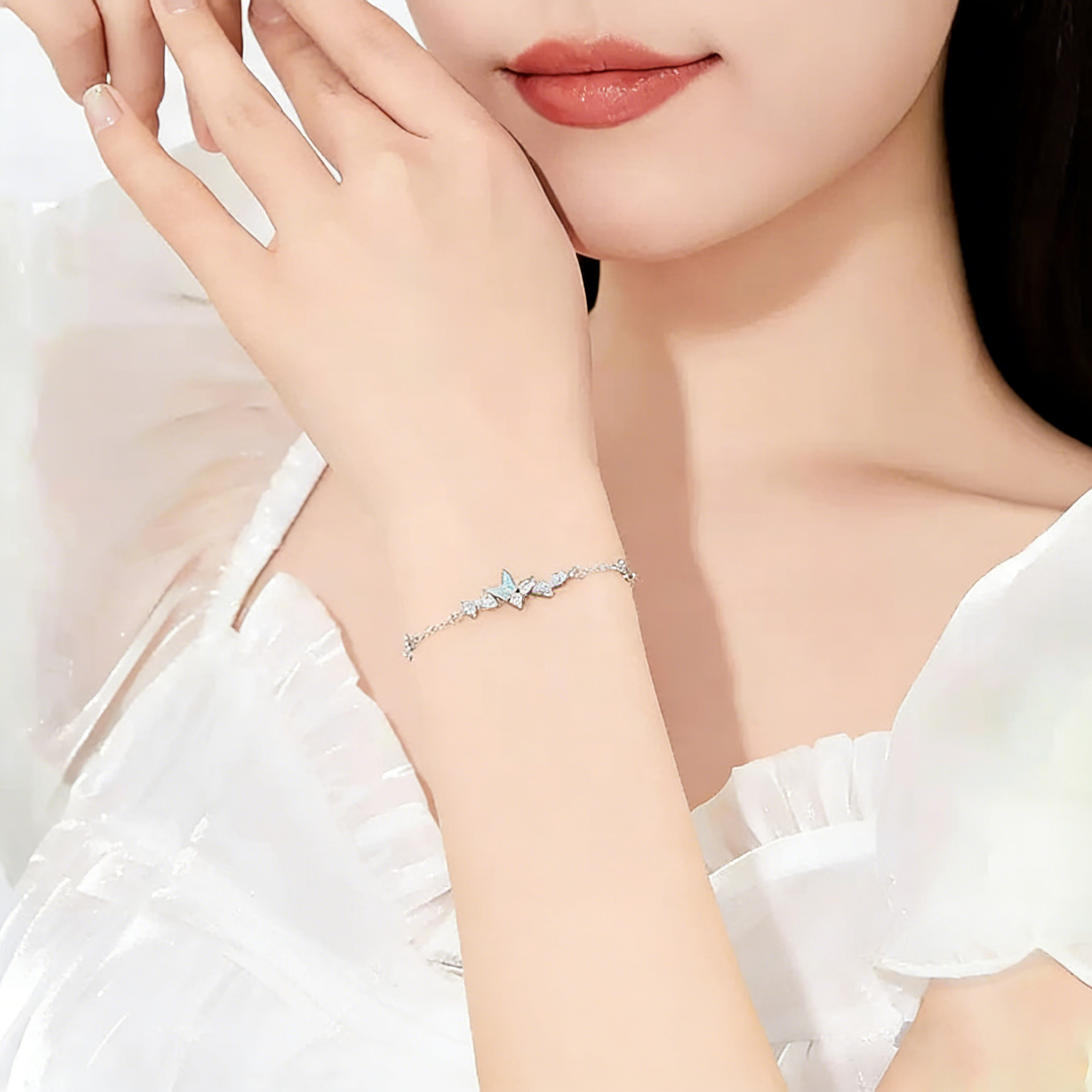 星河蝶夢 · 夜光足銀手鍊 | 女友禮物推薦