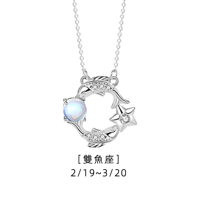 水象星座 · 雙魚座月光石項鍊 | 交換禮物 
