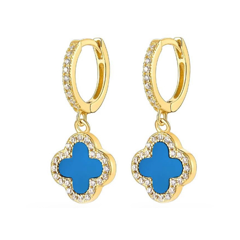 綺葉流輝 · S925純銀幸運草耳環 | 送女友禮物推薦