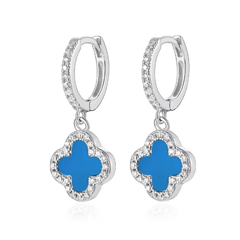 綺葉流輝 · S925純銀幸運草耳環 | 送女友禮物推薦