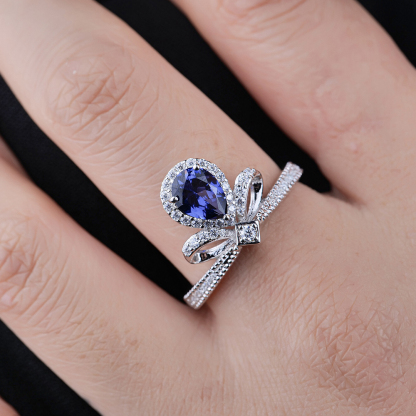 女王皇冠 · 彩色藍寶石戒指 | 求婚女生戒指