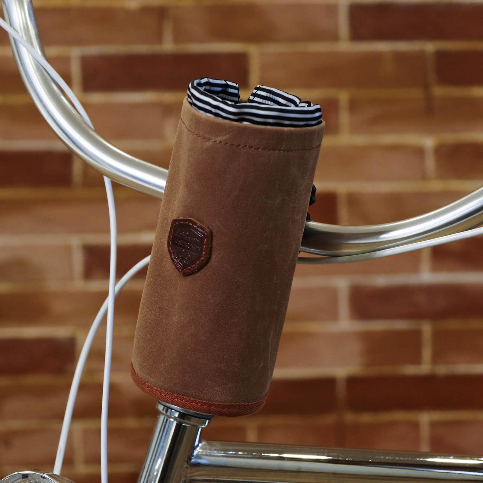 TOURBON Vintage Canvas Bike Cup Holder Handlebar