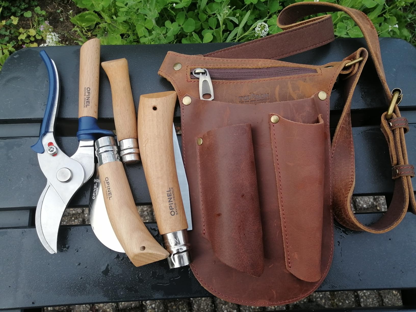 leather gardening bag