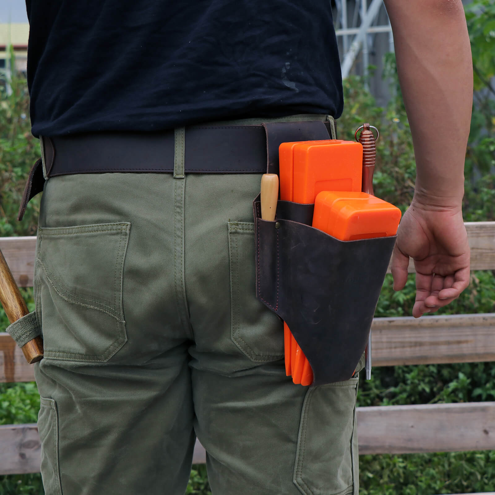 Leather Felling Wedge Pouch