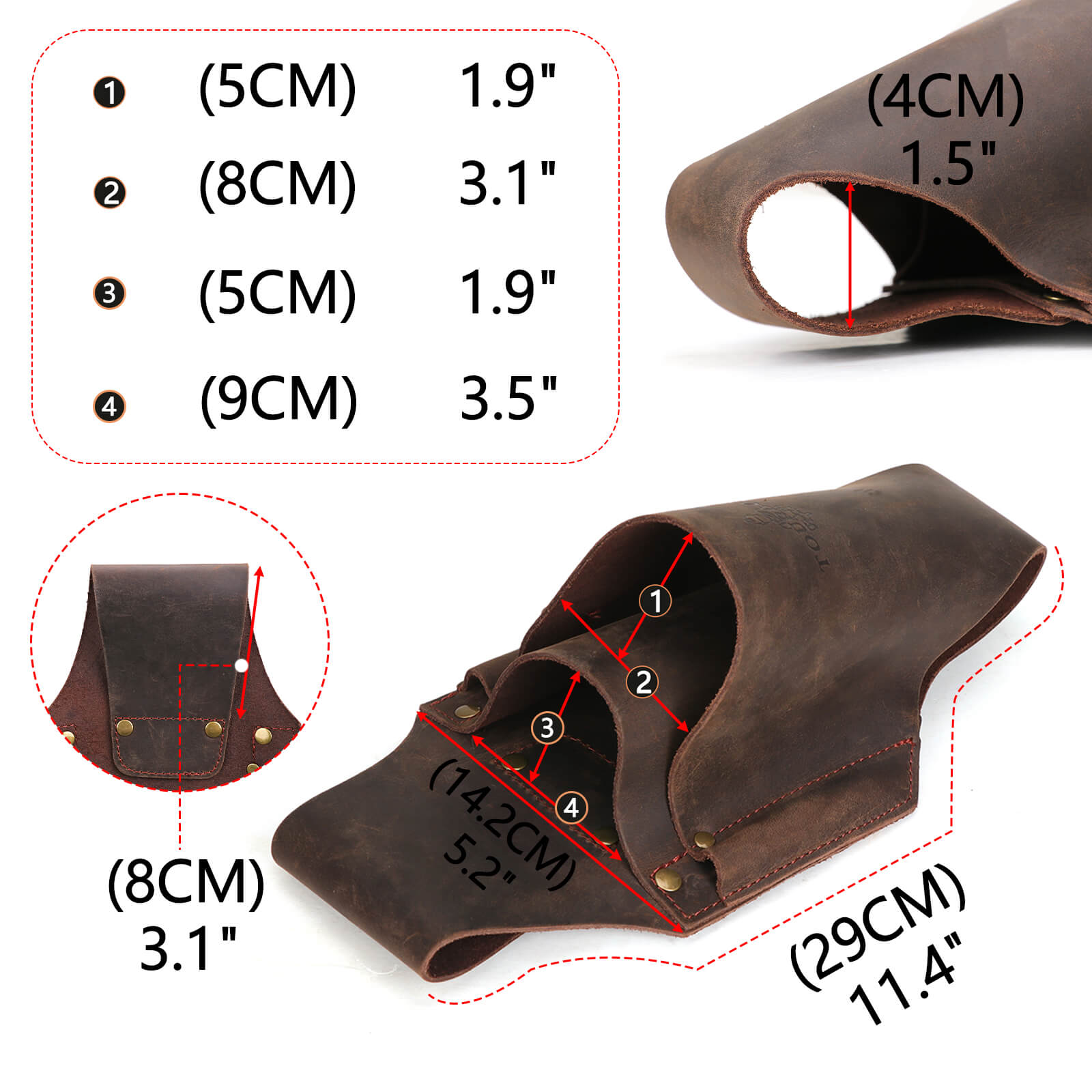 Leather Felling Wedge Pouch