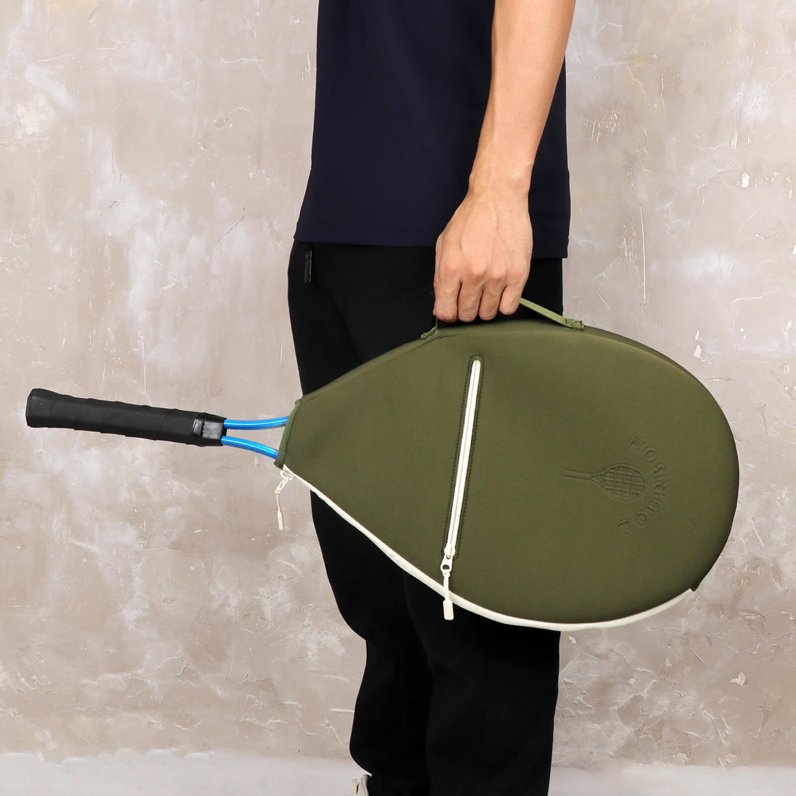 TOURBON Neoprene Tennis Bag Lightweight Badminton Squash Racquets Cover Sling Bag 