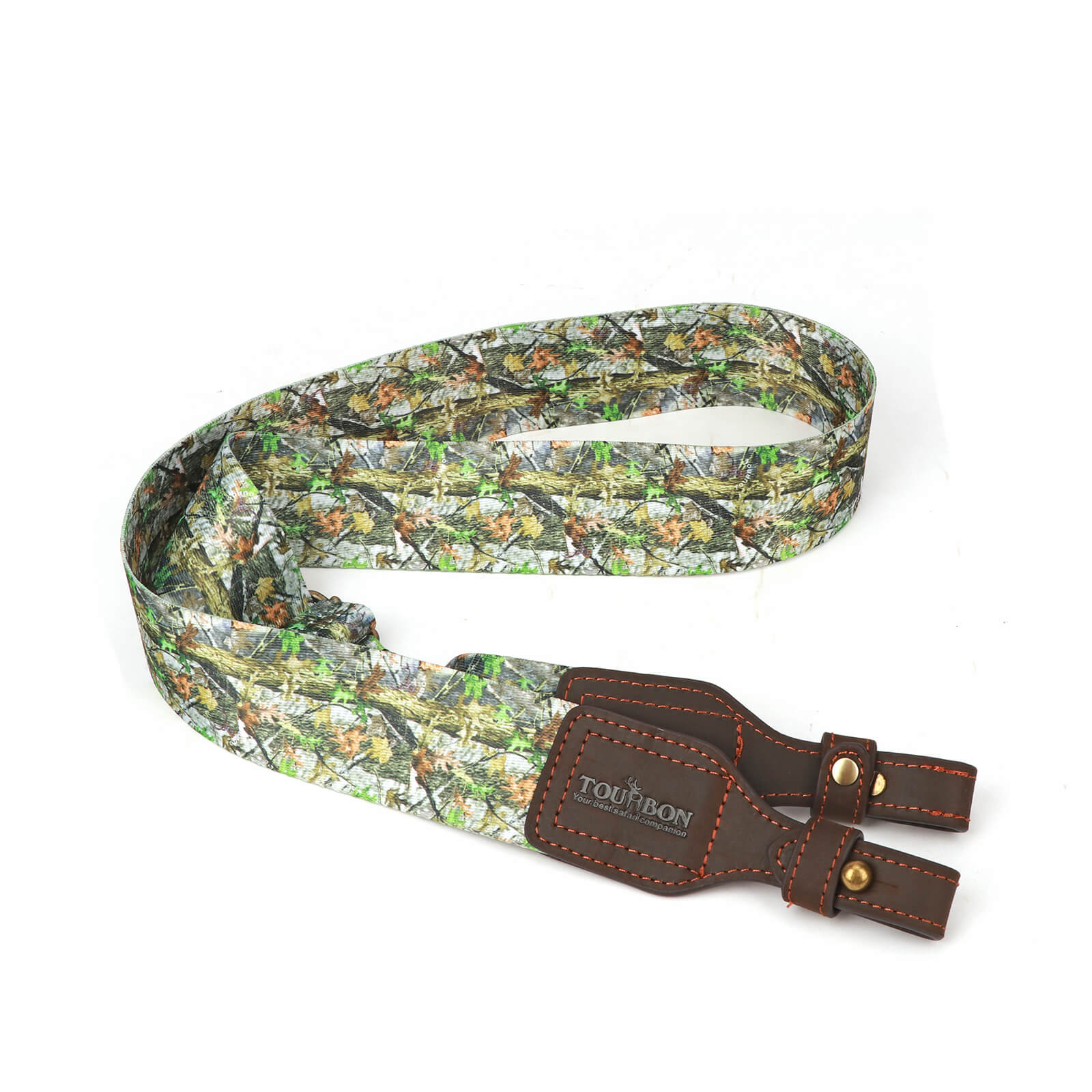 TOURBON Hunting Sling 2" Cotton Webbing and Genuine Leather