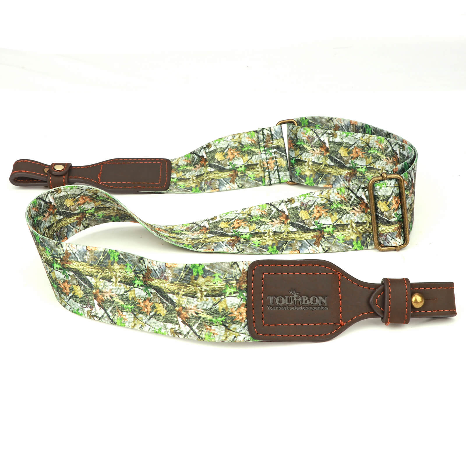 TOURBON Hunting Sling 2" Cotton Webbing and Genuine Leather