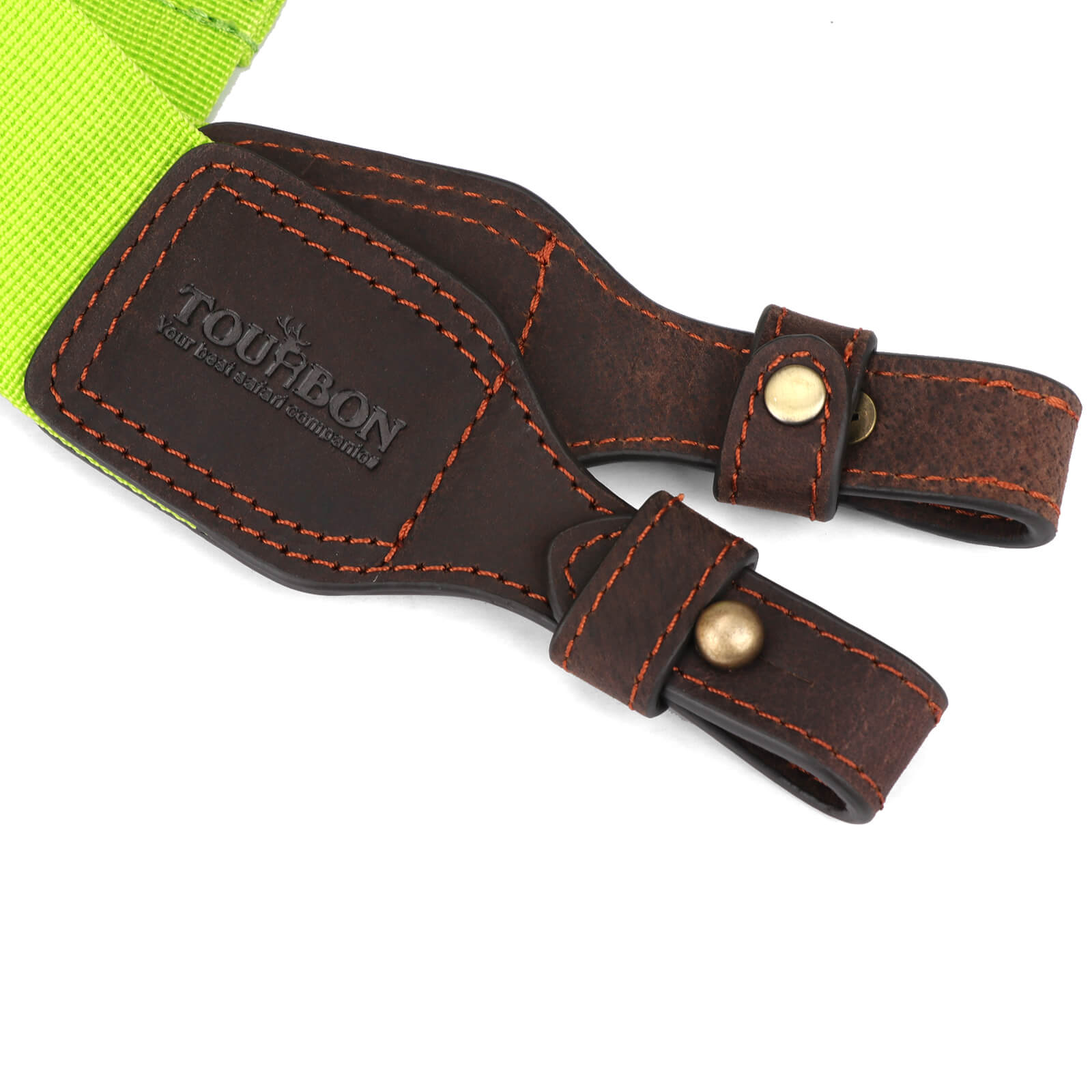 TOURBON Hunting Sling 2" Cotton Webbing and Genuine Leather