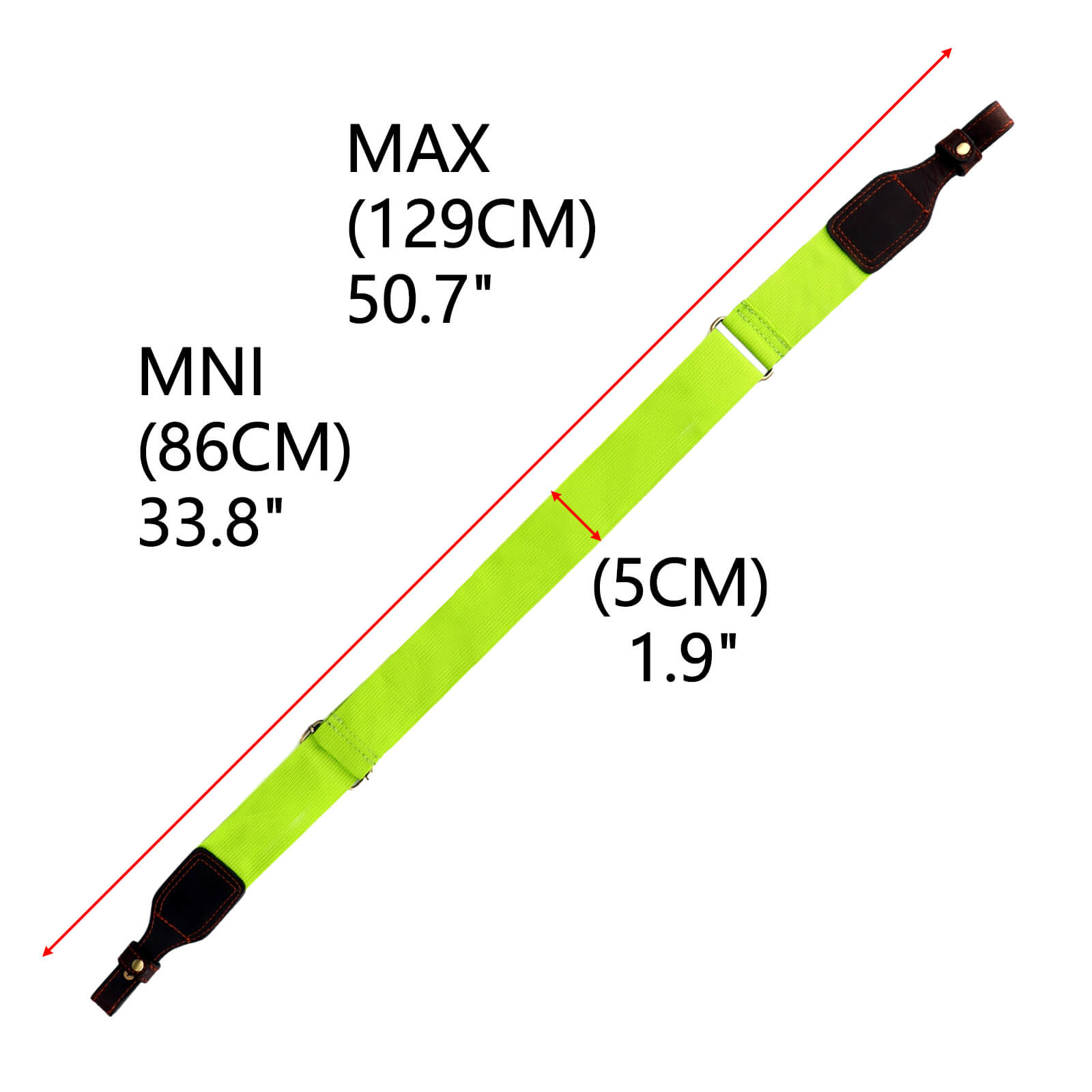 TOURBON Hunting Sling 2" Cotton Webbing and Genuine Leather