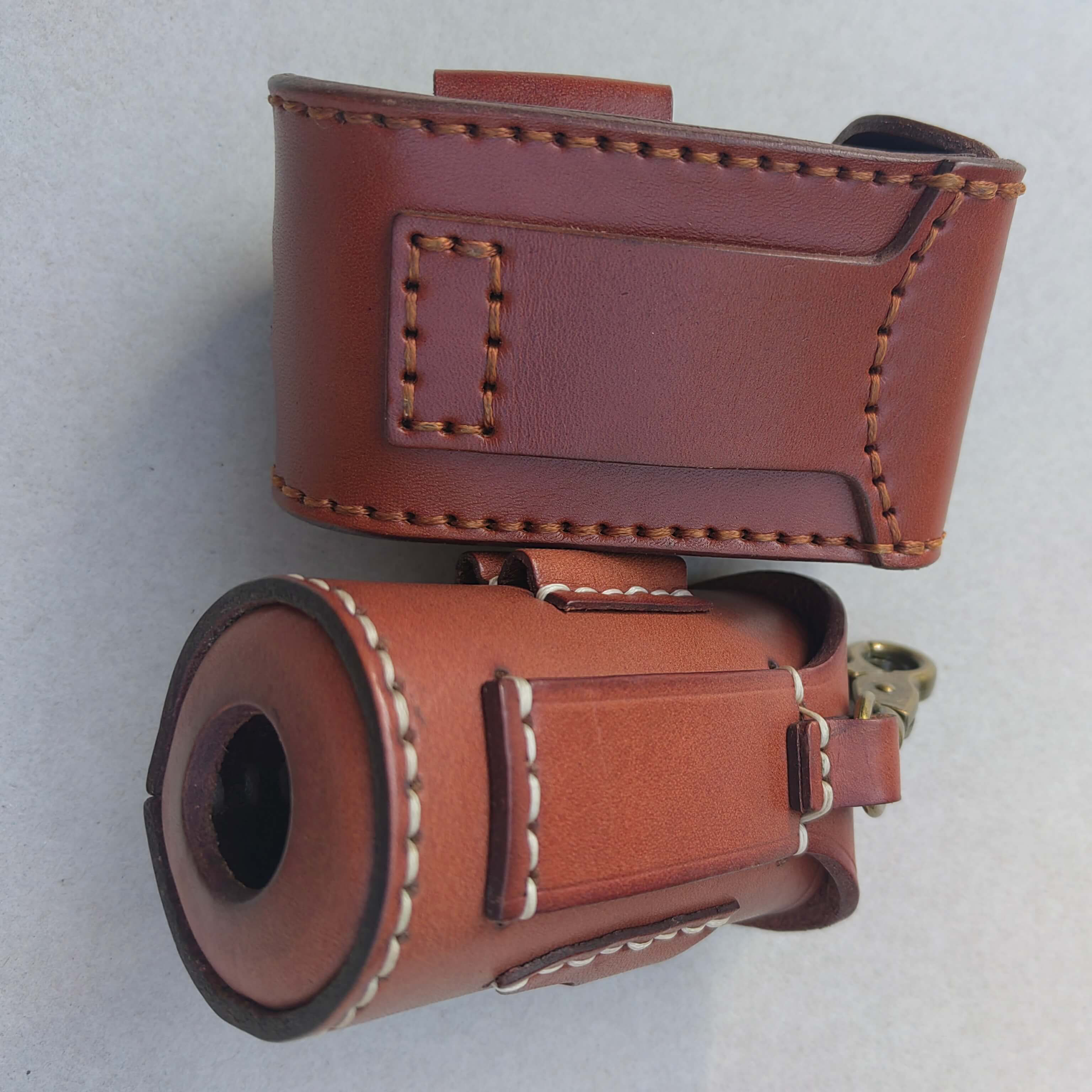 TOURBON Vintage Portable Golf Ball Holder for 2 Balls (2 pack)