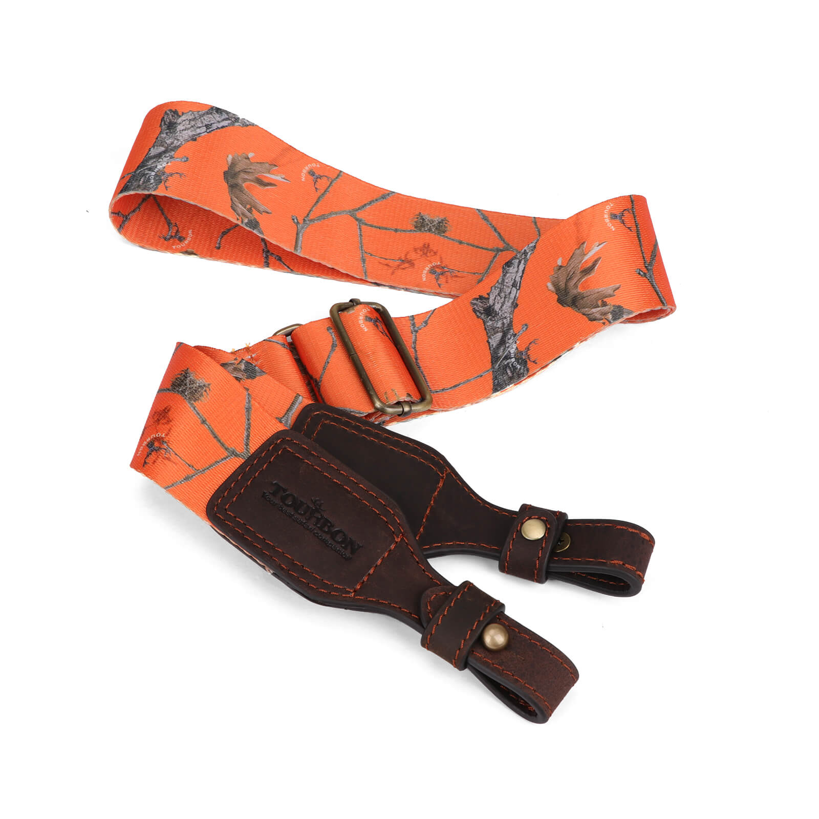 TOURBON Hunting Sling 2" Cotton Webbing and Genuine Leather