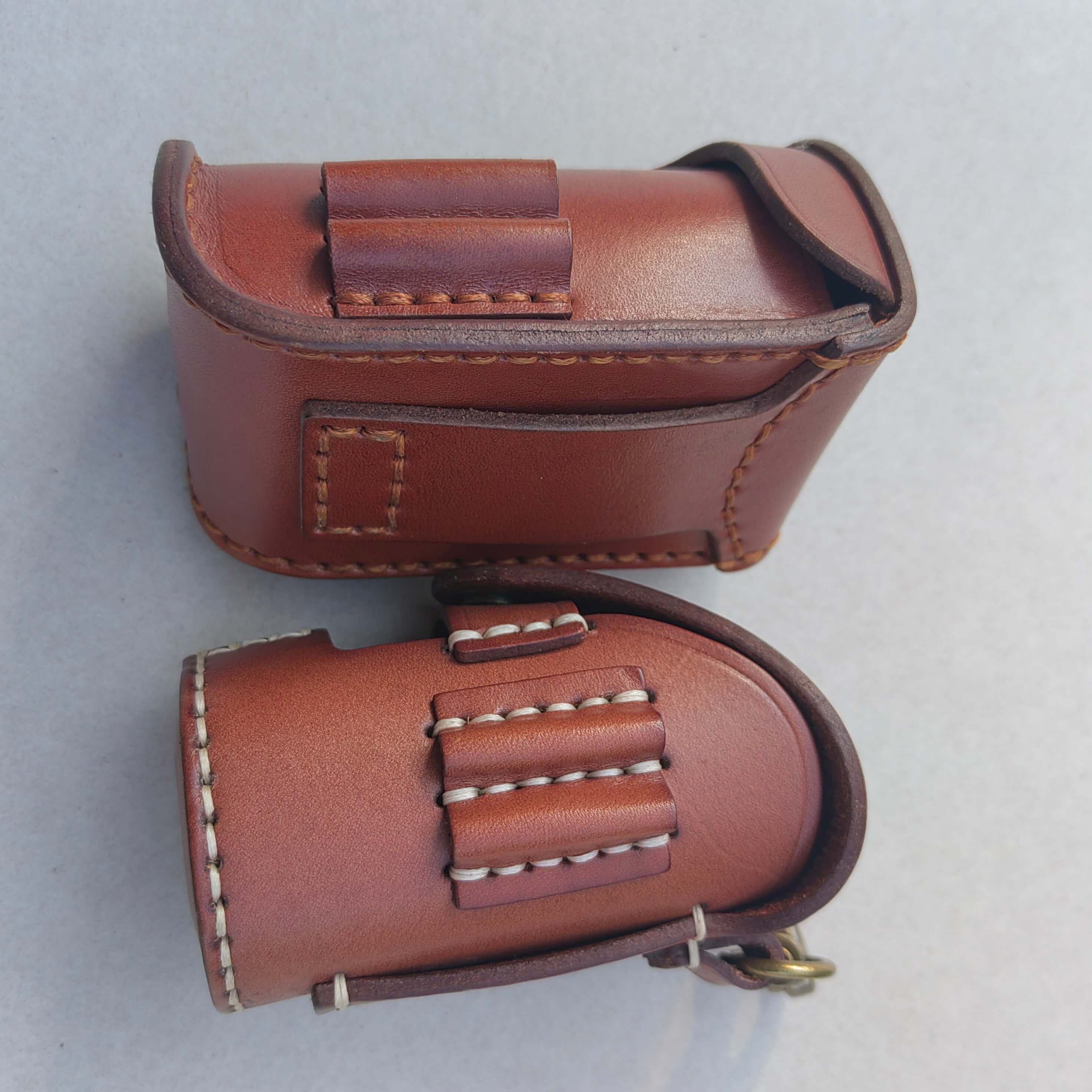 TOURBON Vintage Portable Golf Ball Holder for 2 Balls (2 pack)