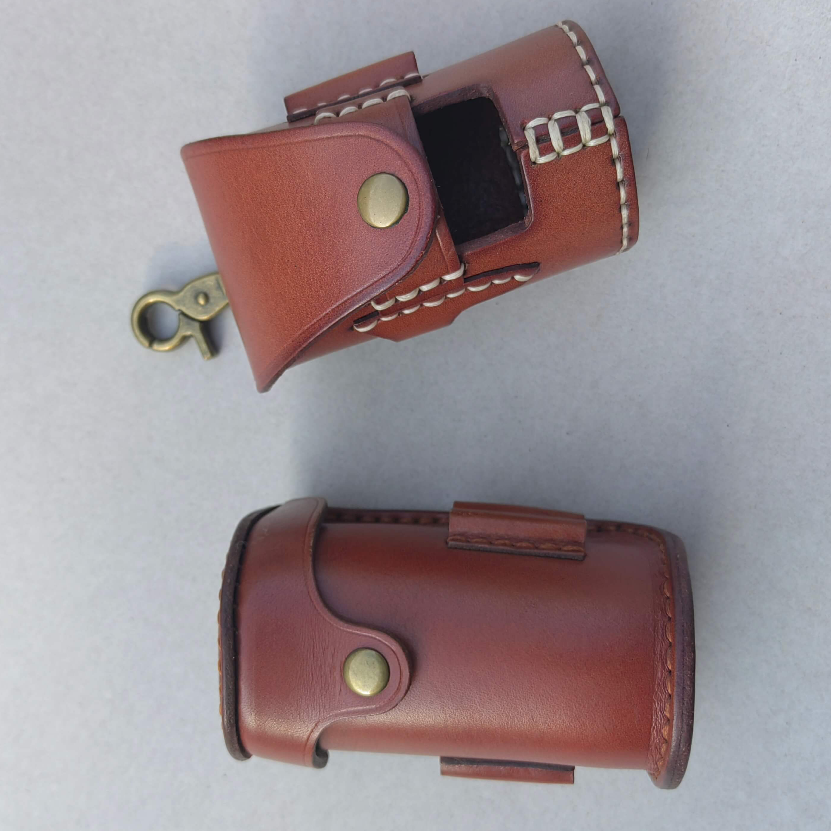 TOURBON Vintage Portable Golf Ball Holder for 2 Balls (2 pack)