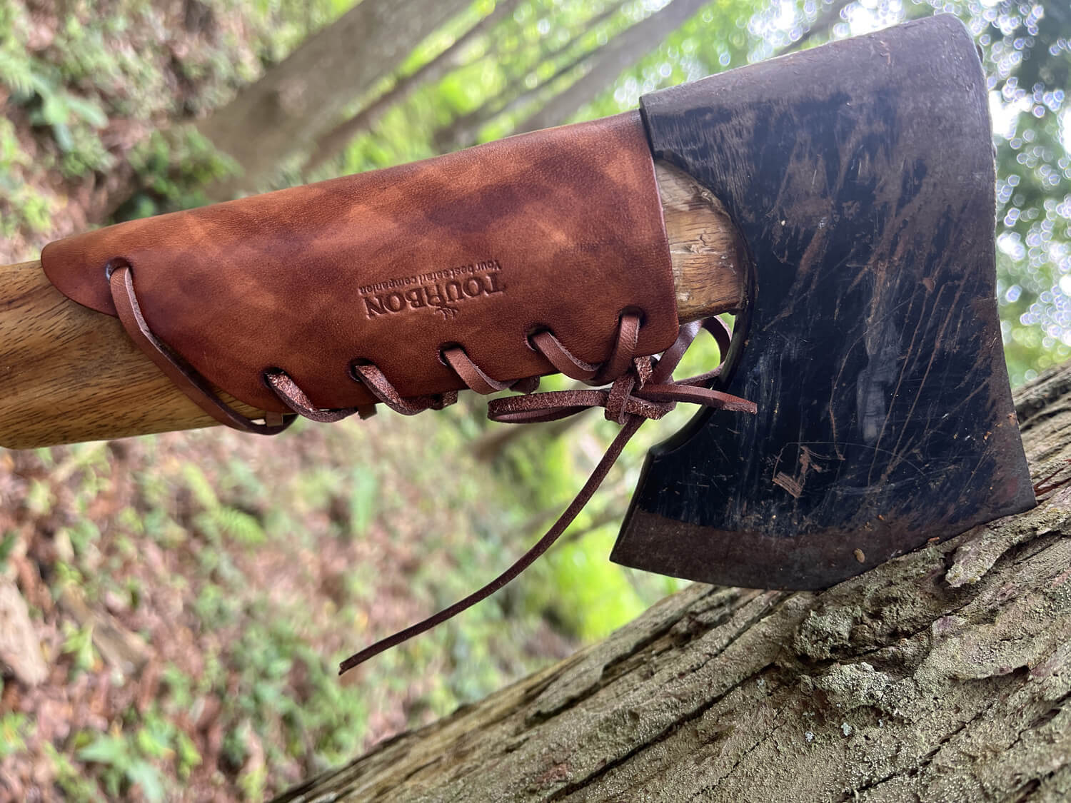 TOURBON Leather Axe Handle Protection Covers